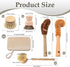 Voittozege 7 Set Piece Wooden Dish Brush Natural, Bamboo Brush Kitchen Dish Cleaning Brush Pot Brush & Bottle Cleaner