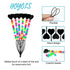 Hoyols Quick Hair Beading Tools with Colorful Pony Beads, Magic Topsy Hair Tail Beader for Kids Girls (6pcs, Black)