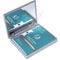 Makeup Mirror with Bamboo Charcoal Oil Blotting Paper Sheets, 100 Counts, Silver Compact Folding Travel Mirror