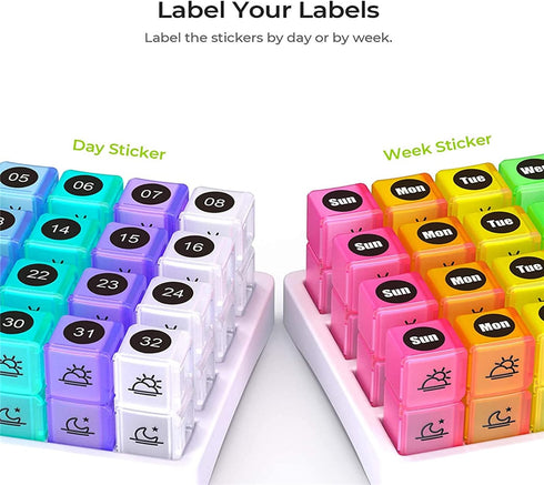 MAOTAO 2 Monthly Pill Case Times A Day, Daily Pill Box Organizer Large Capacity Pill Holder Morning and Night, Portable