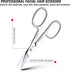 Professional Stainless Steel Eyebrow Scissors for Men and Women - Small Facial Hair Grooming Scissors for Mustache,