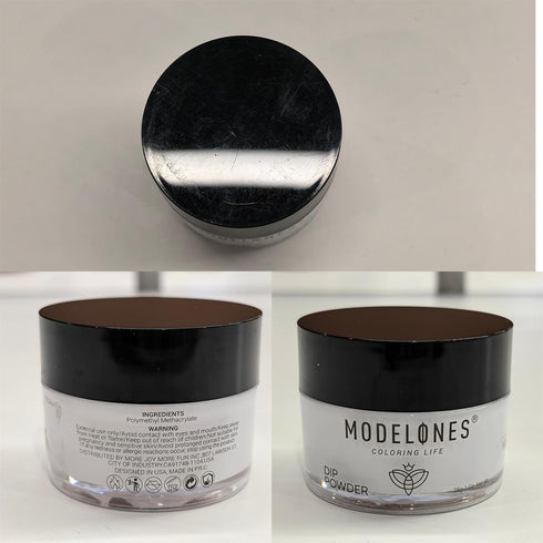 Modelones Dip Powder Clear Color - Long-Lasting Nail Dipping Powder Kit for DIY French Nail Art