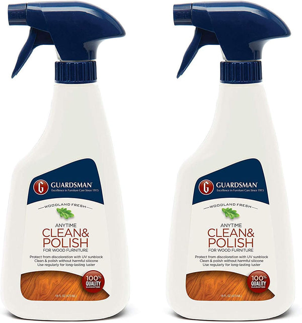 Guardsman Clean & Polish for Wood Furniture - 16 oz Woodland Fresh Spray with UV Protection