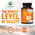 Vitamin D3 5000 IU (125 mcg), 60 Chewable Tablets, Sugar Free, Non-GMO, Gluten Free for Bone & Immune Support