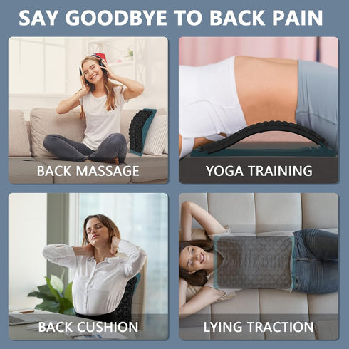 Back Cracker Stretcher for Lower Back Pain Relief, Multi-Level Adjustable Spine Board for Herniated Disc, Sciatica