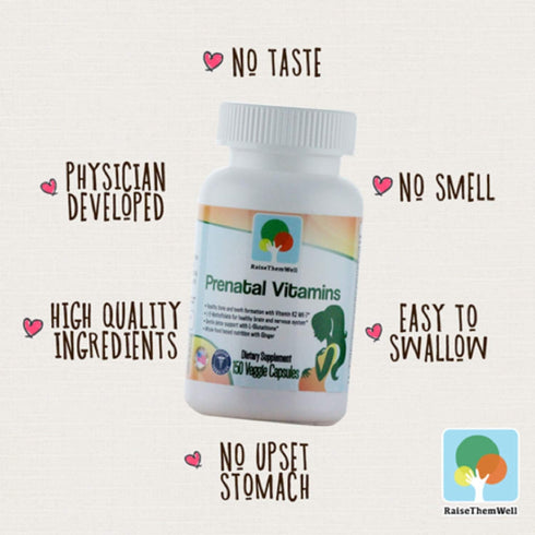 Prenatal Multivitamin with Methylfolate, K2 MK-7, Glutathione & Iron, 150 Veggie Capsules