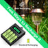 Rechargeable AA NIMH 1.2V 1000mAh Batteries, 4 Pack, Pre-Charged for Solar Light Replacement