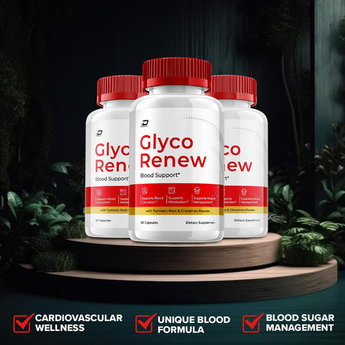 Glyco Renew Blood Support Capsules - Advanced Natural Formula for Healthy Levels, Maximum Strength (2 Pack - 120