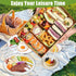 Set 91 Pcs,Set 10 3 20 20 20 Knives,1 Ouliget Disposable Dinnerware Picnic Party Supplies of Compartment Paper