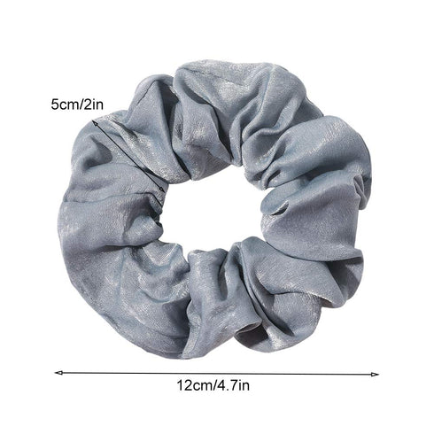 Silk Satin Scrunchies for Women, Big Hair Ties, No Crease Ponytail Holder, Soft Elastic Hair Bands, Blue