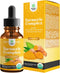 Organic Turmeric Liquid Drops for Adults - 2oz | Turmeric Curcumin with Black Pepper, Cinnamon & Ginger | Joints &