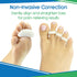 VIVEsole Hammer Toe Corrector, 4pc Cushioned Gel Straightener Loops, Toe Support Cushion Brace for Bunion Foot Relief
