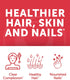 Lunakai Biotin Gummies 5000mcg with Vitamin C & E, Hair Skin Nails Vitamins for Women, 60 Ct