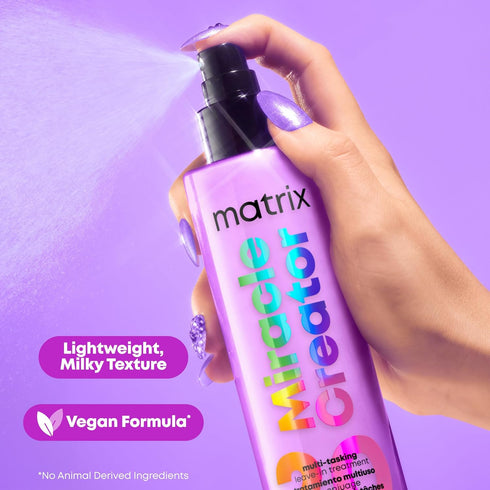 MATRIX Miracle Creator Leave-In Conditioner Spray for Damaged Hair - Heat Protectant, Anti-Frizz