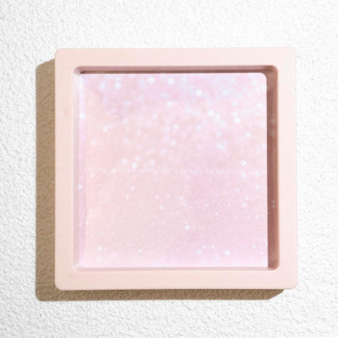 LIGHT RAIN Press on Nail Packaging - 3D Floating Frame, Storage Box Case, 24 pcs, Pink Color