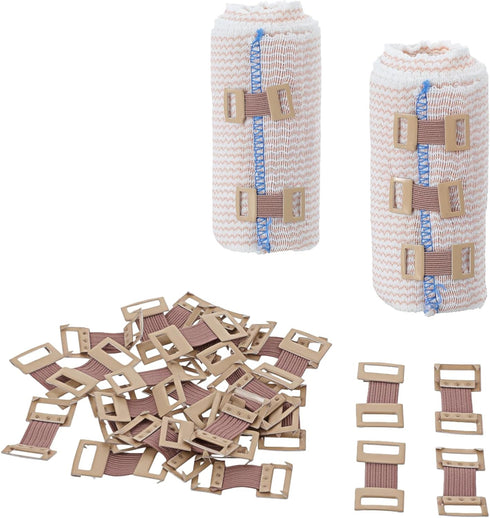 Sorcristy 30 Pack Elastic Bandage Clips, Bandage Wrap Clips Stretch Metal Clip, Swathe Fasteners Pins, Replaceable