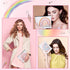 4 Pcs Rainbow Makeup Bag Set, Inspirational Gift Bags for Women Girls, You Are Loved Makeup Bag, Personalized Canvas
