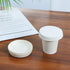 100Pcs Disposable Paper Cup Cover, Recycled Hot Cup Lid for Tea Coffee Mug, Stackable for Cafe Hotel