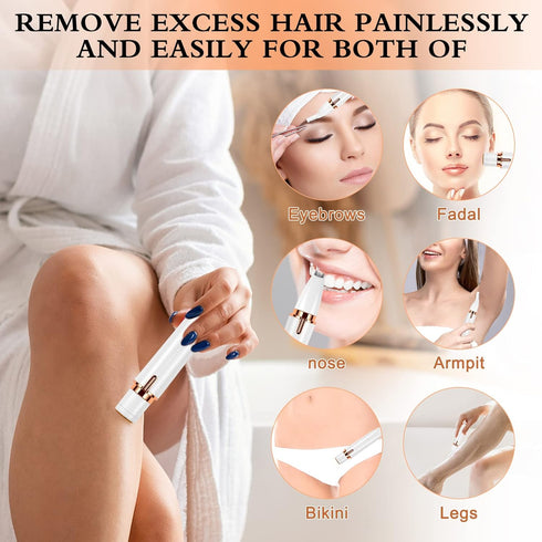 Hicdaw Electric Razors for Women, 4 in 1 Bikini Trimmer, USB Rechargeable Electric Trimmer