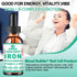 Liquid Iron Supplement w/Vitamin C, B-Complex, High Potency Iron Liquid w. Multivitamin, Vegan Iron Drops for Women