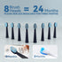 7AM2M Sonic Electric Toothbrush for Adults and Kids, Navy - High Power with 8 Brush Heads & 5 Modes