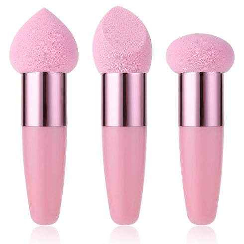 Sibba 3 PCS Makeup Sponges, Foundation Beauty Blender, Wet and Dry Applicator, Cosmetic Concealer Face Brush