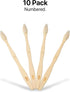 Soft Bamboo Toothbrushes with Plant-Based Bristles, Individually Sealed, Sea Turtle (10 Pack)