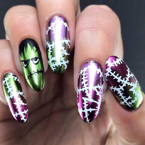 Whats Up Nails - 2 Essential Stamping Polishes (White, Black) for Stamped Nail Art Design, 7 Free, Cruelty Free