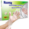 100 Pcs Disposable Plastic Gloves - Food Handling Service Gloves for Cooking, Kitchen Cleaning, and Food Prep