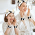 CAVETEE 3 Piece Cute Makeup Headband for Women, Spa Cosmetic Elastic Makeup Headband and Wristband Set for Women Girl Wash Face Skincare Makeup Shower Spa Headband