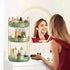 Mokani 360 Rotating Makeup Organizer, 3 Tier Adjustable Perfume Organizer for Vanity, Green