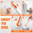 JEHONN Disposable Toilet Bowl Cleaner Wand with 40 Cleaner Refills, Wall Mounted Long Handle Bathroom Scrub Brush Set