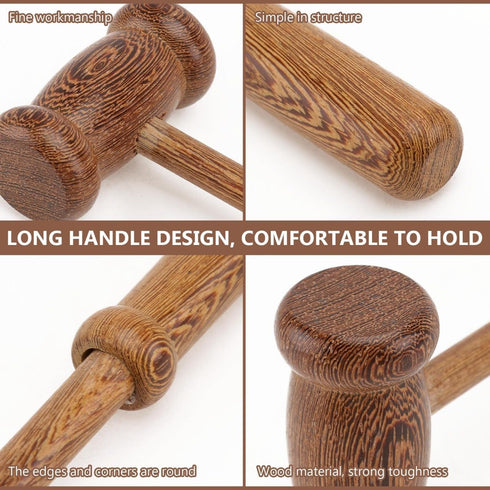Hammer 15.74 Inch LALAFINA Back Massager Handheld Wooden Massage for Body Pain Relief Neck Shoulder Leg Feet Relaxation