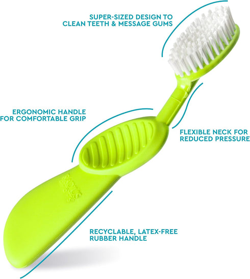 Pack 1 Radius Toothbrush Flex Brush BPA Free & ADA Accepted Designed to Improve Gum Health & Reduce Gum Issues - Right