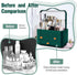 Large Capacity Makeup Organizer with Lid - Preppy Skincare Organizer, Cosmetic Storage Box & Display Cases (Green)