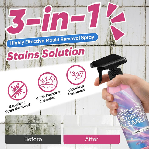 jioijioi Spray(300ml) Bathroom Descaler Foam Cleaner,Powerful Pink Bathroom Cleaner Spray,Bathroom Descaler