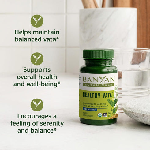 Thoughts-90 Banyan Botanicals Organic Healthy Vata Grounding & Stability Supplementwith Ashwagandha, Shatavari