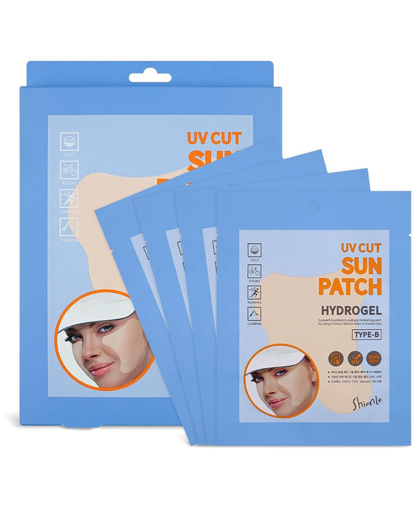 SHIONLE 4 Pack Sun Protection Under Eye & Cheek Patch, UV Block Sheet with Moisturizer for All Skin