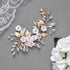 Latious Silver Flower Bride Wedding Hair Vine - Crystal Rhinestone Hair Jewelry for Women