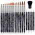 TOROKOM 19Pcs Acrylic Nail Brush Set, Nail Brushes for Nail Art Pen, Gel Nail Polish Brush, Nail Design Brush
