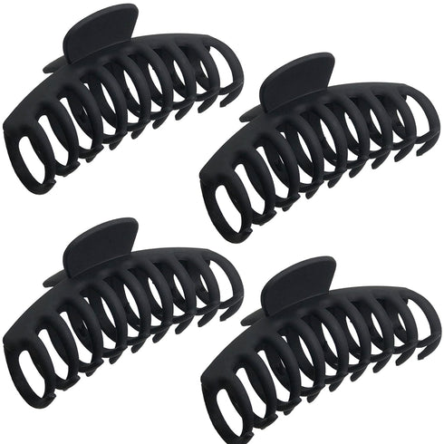 OWIIZI Large Hair Claw Clips for Women, 4.3" Matte Jumbo Non-Slip Clips for Long Thick Hair (4 Packs)
