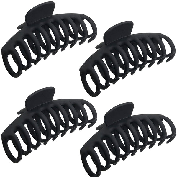 OWIIZI Large Hair Claw Clips for Women, 4.3" Matte Jumbo Non-Slip Clips for Long Thick Hair (4 Packs)