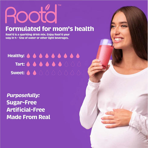 Root'd Prenatal Multivitamin Powder, 25 Vitamins & Minerals, 7 Superfoods & Probiotics, Sugar-Free, 24 Packets