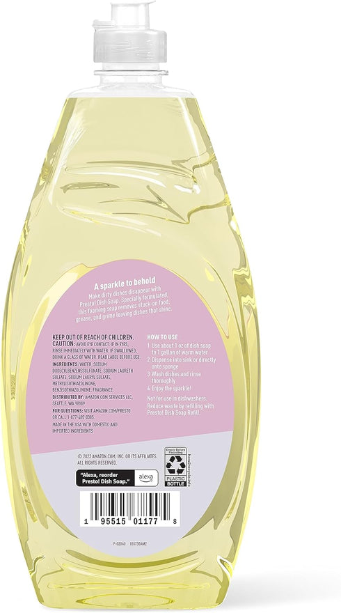 Presto! Dish Soap, Lavender Scent, 30 fl oz, Pack of 2 – Amazon Brand