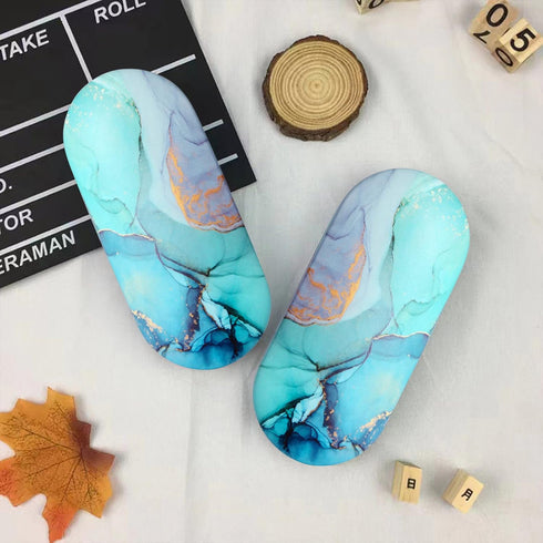Contact Lens Case, Contact Case Kit, 2 in 1 Double Sided Portable Contact Lense Case and Eyeglasses Case, with Marbling, Multifunction, Durable, Compact, Portable Storage Kit