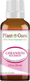 Geranium Bourbon Essential Oil 1 oz / 30 ml, 100% Pure Undiluted Therapeutic Grade