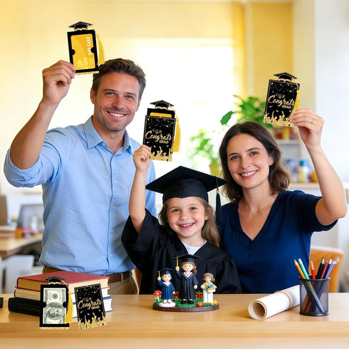 Sereliy 12 Sets Graduation Gift Money Holder with Envelopes & Tassels, Graduation Money Holder Cards, Congrats Grad