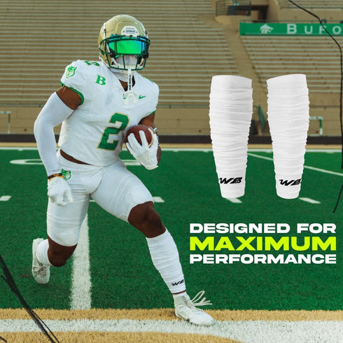 We Ball Sports Football Leg Sleeves Calf Compression for Men, Athletic Shin Splint Support - One Pair