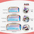 Holographic Makeup Bag, Iridescent Cosmetic Pouch, Clear Waterproof Portable Travel Toiletry Organizer Bag for Women