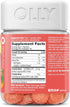 Gummy, 500 30 30 Count OLLY Probiotic + Prebiotic Million CFUs, FOS, Adult Chewable Supplement for Men and Women, Peach